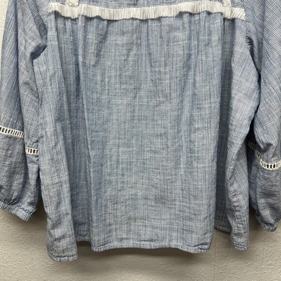 Fringe Womens Top 1X Boho Fairy Relaxed Comfort Lightweight Cottagecore Western - Picture 3 of 9